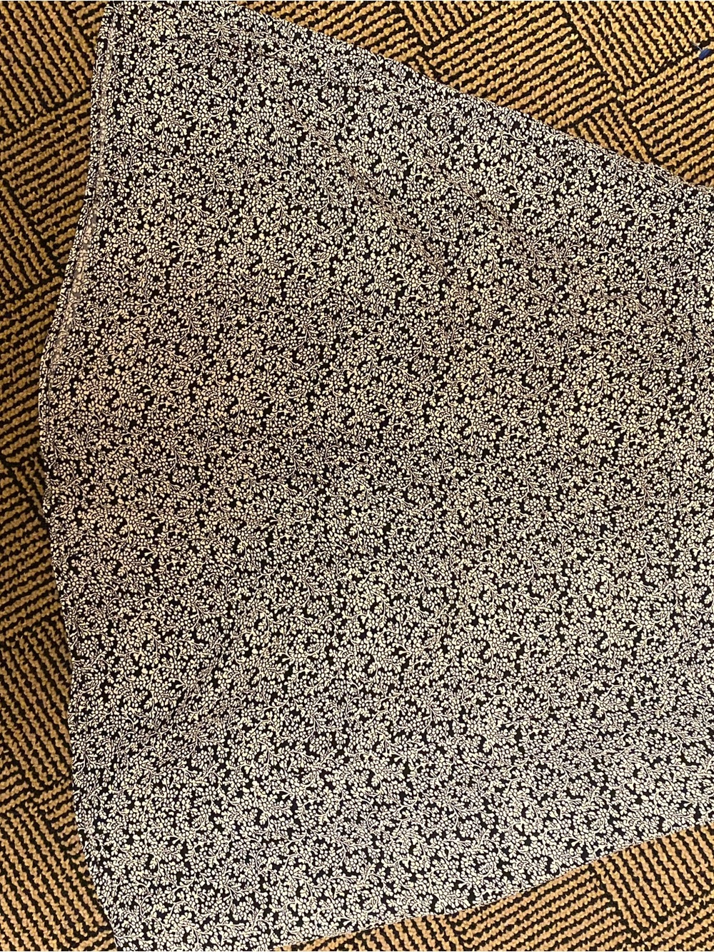 LOFT Black and White Floral Print Blouse